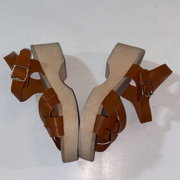 Place Tan Brown Strappy Sandals Girl Size 1 - Picture 7 of 13